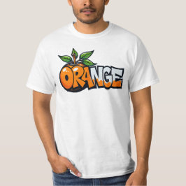 oranje, graffiti, vrucht, street art, urban t-shirt