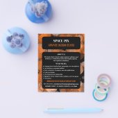 Oranje grafische cirkels, grafische ontwerper omke flyer (Enkel)