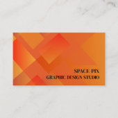 Oranje grafische vormgeving, grafische vormgever visitekaartje (Voorkant)