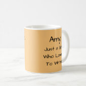 Oranje Grappige Schrijver Tip Schrijver Geschenk Koffiemok (Voorkant rechts)