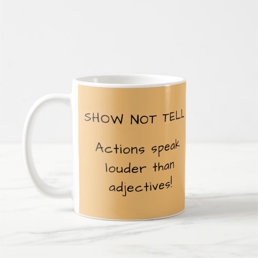 Oranje Grappige Schrijver Tip Schrijver Geschenk Koffiemok (Links)