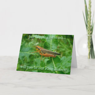 Oranje Grasshopper Ring Bearer Request Kaart