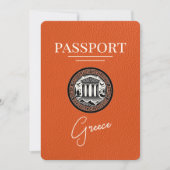 Oranje Grieks paspoort Opslaan Kaart datum (Voorkant)