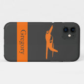 oranje grijs vliegtuig, telefoon 5 hoesje (Achterkant (horizontaal))