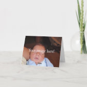 Oranje Grijze Olifant Baby Bedankt Opmerking w / f Notitiekaartje (Achterkant)