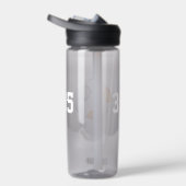 Oranje Grijze School Club Team Kleuren Voetballer Waterfles (Rechts)