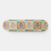 Oranje-groen-blauw Tegel skateboard (Horizontaal)