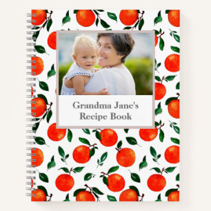 Oranje groen fotoboek Grandma Recipe Book Notitieboek