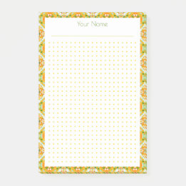 Oranje Groene Dot Raster Lay-out College Planner Post-it® Notes