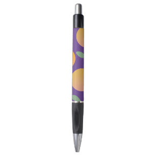 Oranje Groene Fruit Patroon Paars Pen