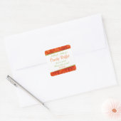 Oranje Groene Gerbera Daisy Snoep Buffet stickers (Envelop)