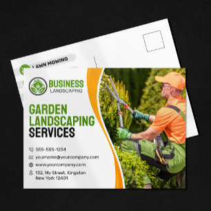 Oranje & groene tuin landschapsarchitectuur Grasma Briefkaart