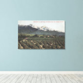 Oranje groeven met oude Baldy Mt op afstand Canvas Afdruk (Insitu (Houten vloer))