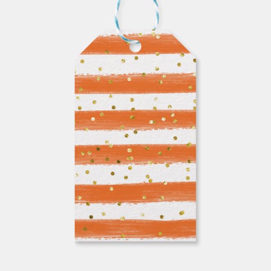 Oranje groot knijpje Vrijgezellenfeest Dank u wel Cadeaulabel (Achterkant)