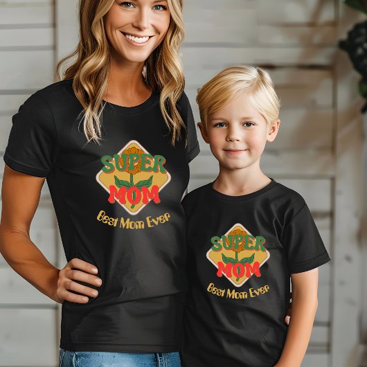 Oranje Groovy  Moederdag T-shirt