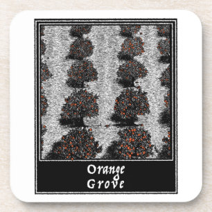 Oranje grove bier onderzetter
