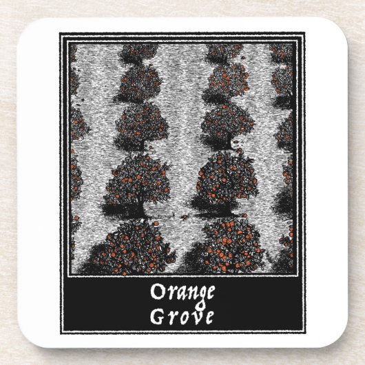 Oranje grove bier onderzetter (Voorkant)