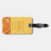 Oranje Grove monogram Bagagelabel (Achterkant horizontaal)