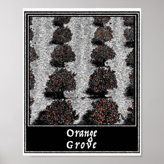 Oranje grove poster (Voorkant)