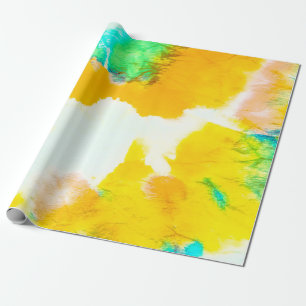 Oranje Grungy Paint. Tie Dye Print. Colorful Batik Cadeaupapier