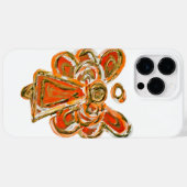 Oranje Guardian Angel Art Aangepaste iPhone Case (Achterkant (horizontaal))