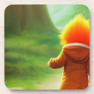 Oranje Hair Bier Onderzetter