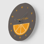 Oranje Half-Slice Klok met Getallen (Hoek)