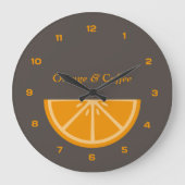 Oranje Half-Slice Klok met Getallen (Voorkant)