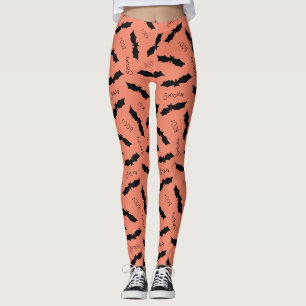 Oranje Halloween Bats Boo Spooky Leggings