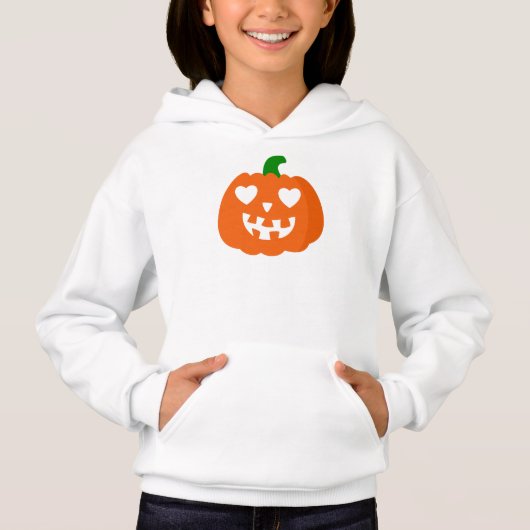 oranje halloween hart pompoen jack-o-lantern (Voorkant)