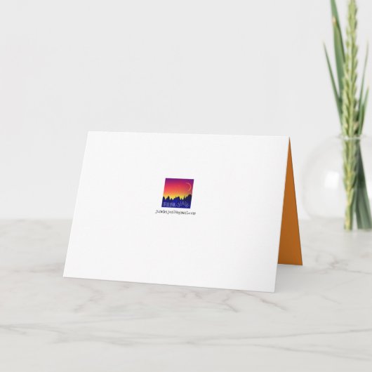 Oranje Halloween met witte witch Kaart (Achterkant)