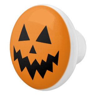 Oranje Halloween pompoen Jack O lantaarn Keramische Knop