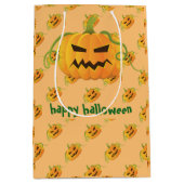 Oranje Halloween Pompoen Naadloos Patroon Medium Cadeauzakje (Voorkant)