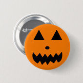 Oranje Halloween Pumpkin Face Ronde Button 5,7 Cm (Voorkant /achterkant)