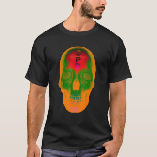 Oranje Halloween Skull T-shirt