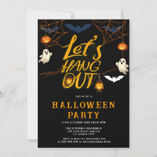 Oranje Halloween Spin Hangout Script Feest Kaart