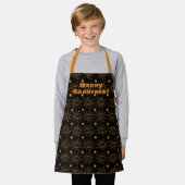 Oranje handschrift Sun Pattern Custom Schort (Gedragen)