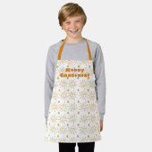 Oranje handschrift Sun Pattern Custom Schort (Gedragen)