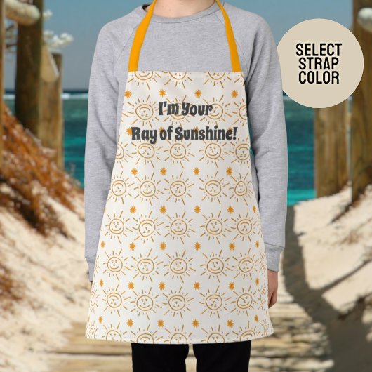 Oranje handschrift Sun Pattern Custom Schort