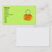 Oranje handtas visitekaartje (Voorkant / Achterkant)