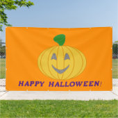 Oranje Happy Halloween Banner (Buitenkant)