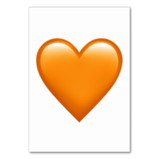 Oranje Hart - Emoji Kaart (Voorkant)