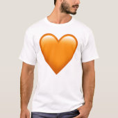 Oranje Hart - Emoji T-shirt (Voorkant)