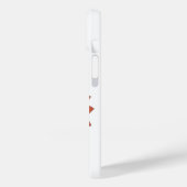 Oranje hartdraak op wit Case-Mate iPhone case (Achterkant / Links)