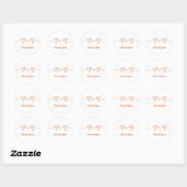 Oranje hartvergelijking Dank jullie Stickers (Vel)