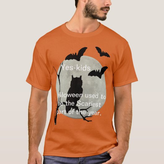 Oranje havermout en vleermuizen t-shirt (Voorkant)