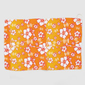 Oranje Hawaïaanse golfhanddoek (Horizontaal)