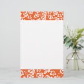Oranje Hawaiian Hibiscus Briefpapier (Staand voorkant)