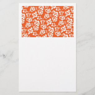 Oranje Hawaiian Hibiscus Briefpapier