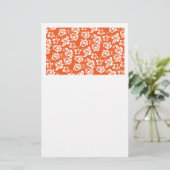 Oranje Hawaiian Hibiscus Briefpapier (Staand voorkant)